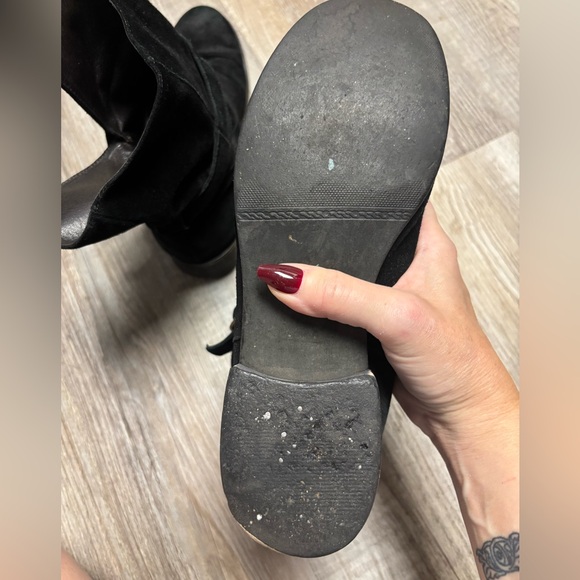 Garnet Hill "Jemma" black suede short boots, size 9.5 - Picture 11 of 12